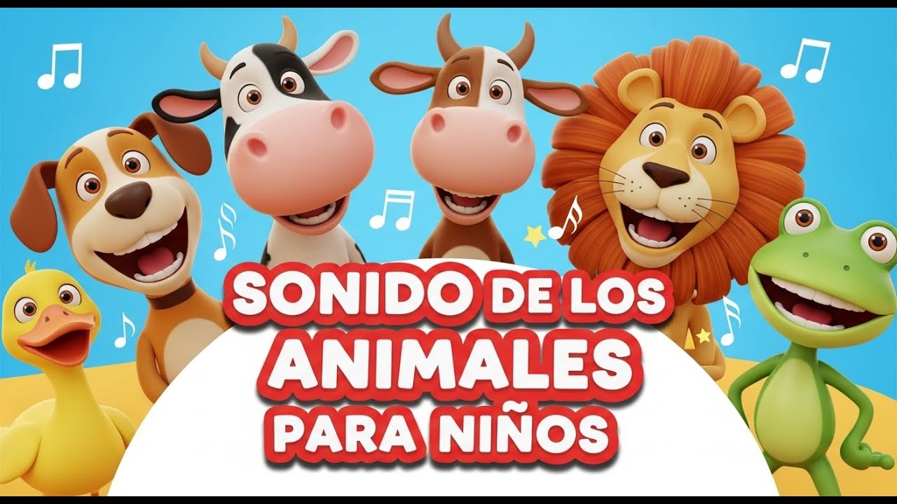 Sonidos de los Animales para Niños 🦁🐮🐸🐶 | Video Interactivo Educativo ...