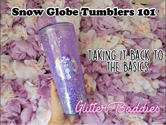 Snowman, Starbucks Snow Globe Glitter Tumbler - Raggedy Edges