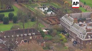 Aerials of Prince Harry and new fiance Meghan Markle at Kensington Palace Aerials of Prince Harry and new fiance Meghan Markle at Kensington Palace