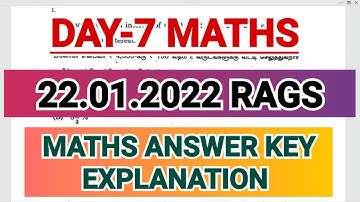 22.01.2022 TNPSC RESEARCH ASSISTANT EXAM MATHS ANSWER KEY