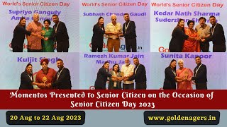 Golden Agers Momentos Presented To Senior Citizen On The Occasion Of Senior Citizen Day 2023