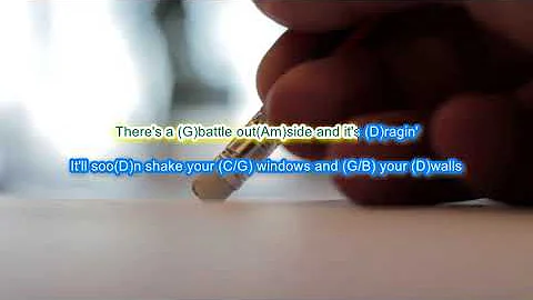 Bob Dylan's "Times they are are a-changin" play along with scrolling guitar chords and lyrics