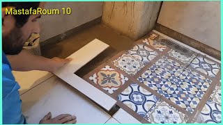 Amazing techniques. For bathroom floor application