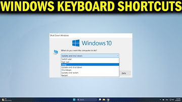 What Is The Keyboard Shortcut to Sleep Restart Sign Out Shutdown Windows 11/10 Computer