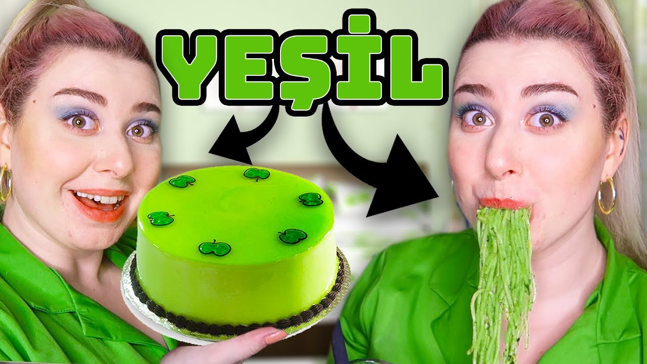 TEK RENK İFTAR MENÜSÜ 🥦|YEŞİL 🍏🥝🍀