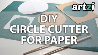 How to make a circle cutter for paper, using utility knife blades and chopsticks. It
