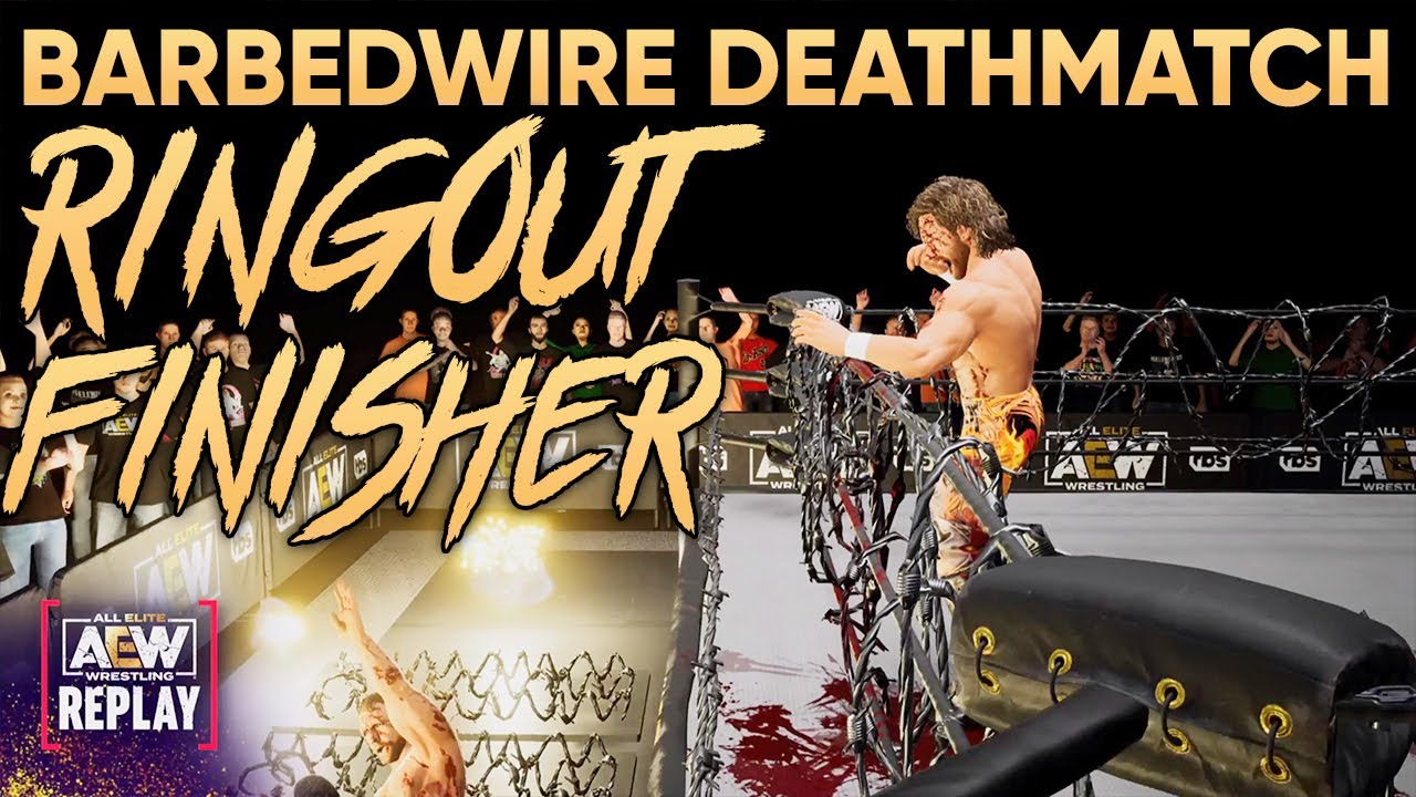 AEW Fight Forever Ring Out Finisher in Exploding Barbed wire