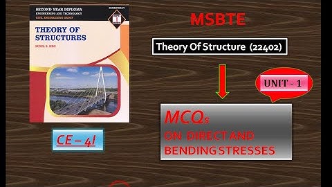 1 MCQs ON Theory Of Structures UNIT - 1