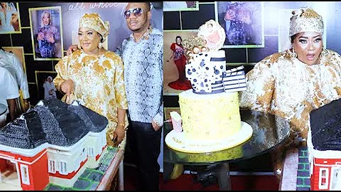 Too Handsome, Nkechi Blessing's Husband snap &cut her Birthday Cake As She Shows Off Her Dance Moves