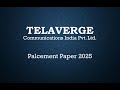 Telaverge Communication Placement 2025 | Engineering Placement
