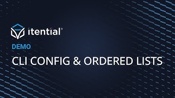 Building Compliance Rules for Ordered Lists in CLI Configurations with Itential