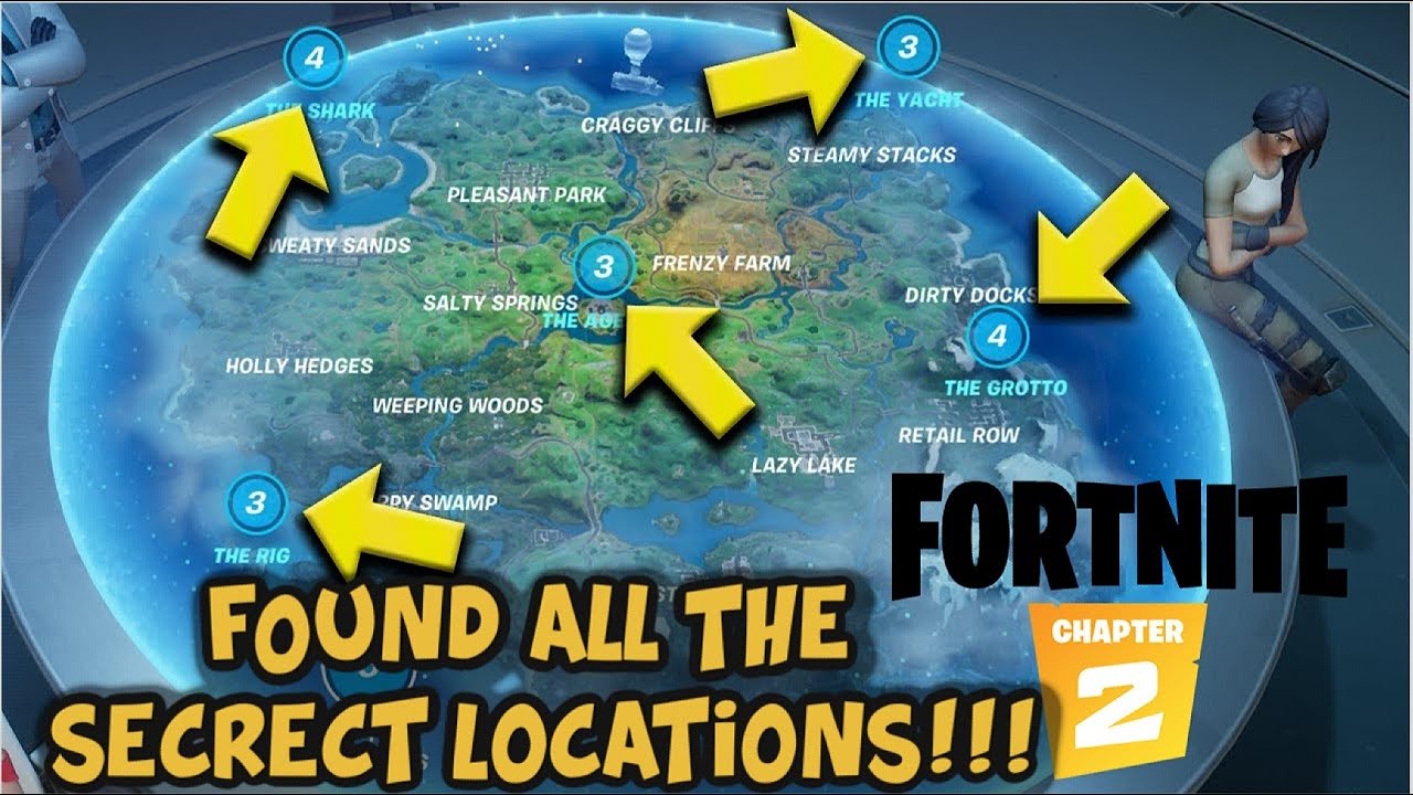 FORTNITE CHAPTER 2 SEASON 2 - FOUND ALL THE SECRET LOCATIONS!!! - YouTube