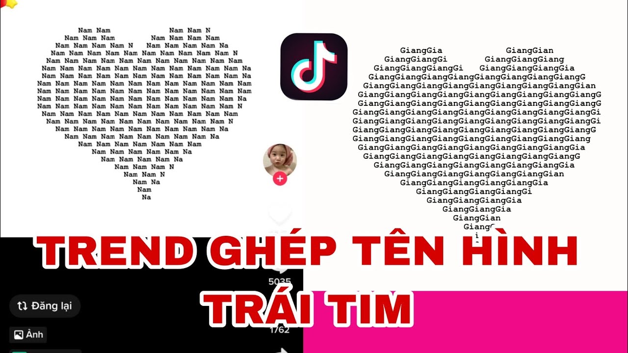 Cách Ghép Tên Hình Trái Tim Hot Tiktok|Xuyên Ưi - Youtube