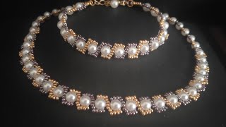 İNCİ BİLEKLİK &amp; KOLYE YAPIMI / Pearl Bracelet Necklace Making