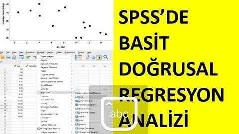BASİT DOĞRUSAL REGRESYON ANALİZİ