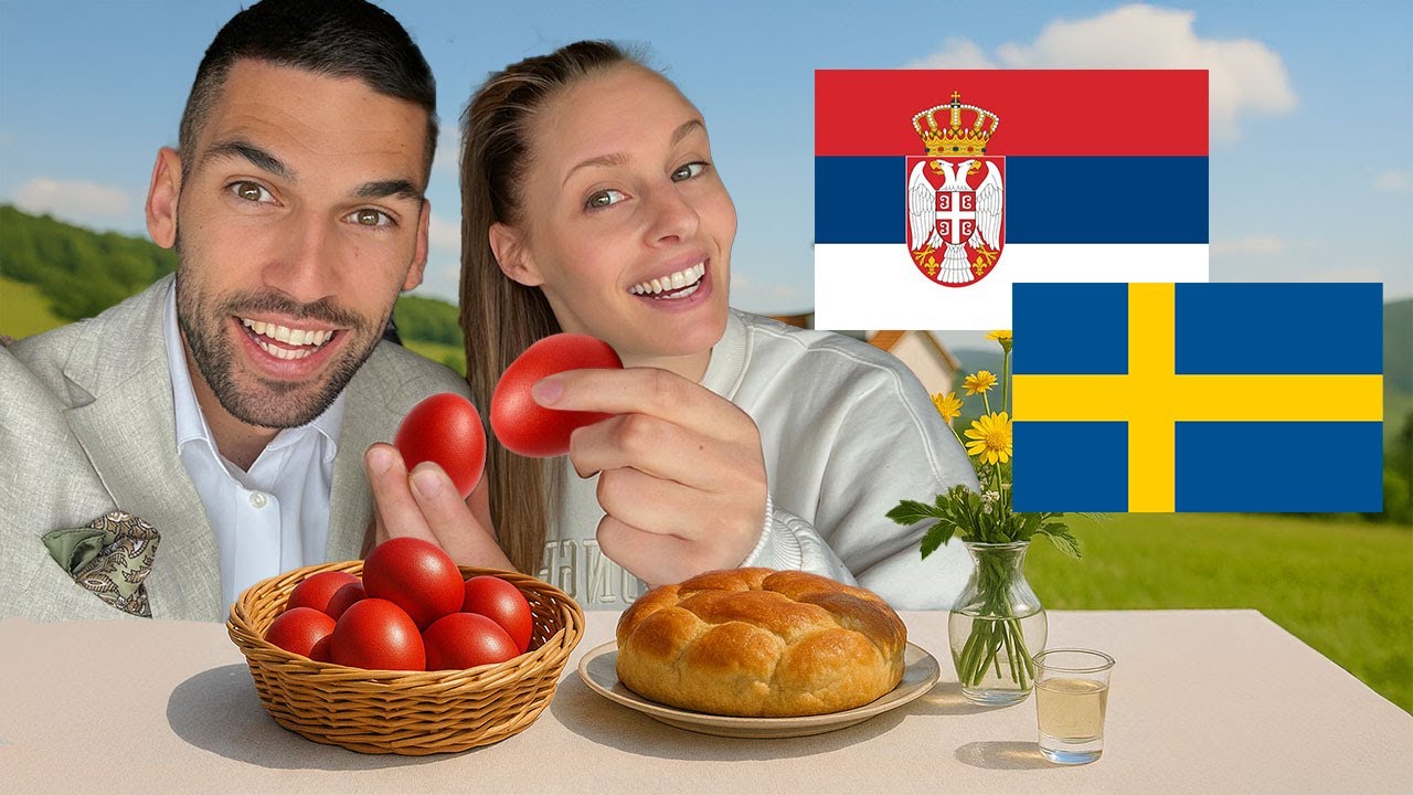 ŠVEDJANI Slave Uskrs u SRBIJI 🇸🇪🇷🇸 Reakcija na naše Običaje!