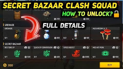 Secret Bazaar in Clash Squad | CS Secret Bazaar | Free Fire Secret Bazaar Gameplay.