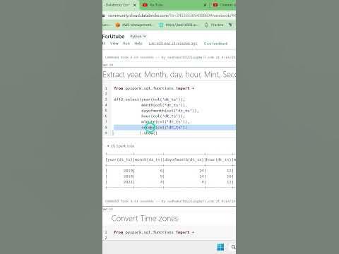 get year month day hour minute second values from date | sql | pyspark ...