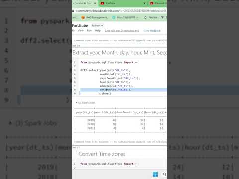 get year month day hour minute second values from date | sql | pyspark | extract required values