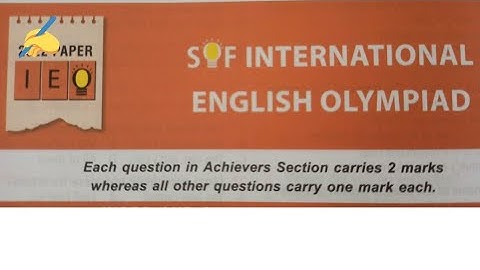 Olympiad IEO Solved question paper for class 2/IEO class 2 solved question paper/sof IEO 2017 paper