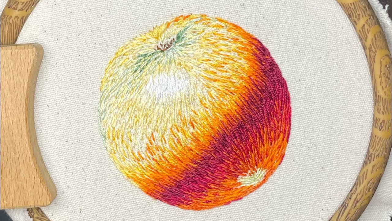 Apple embroidery. Step 21 