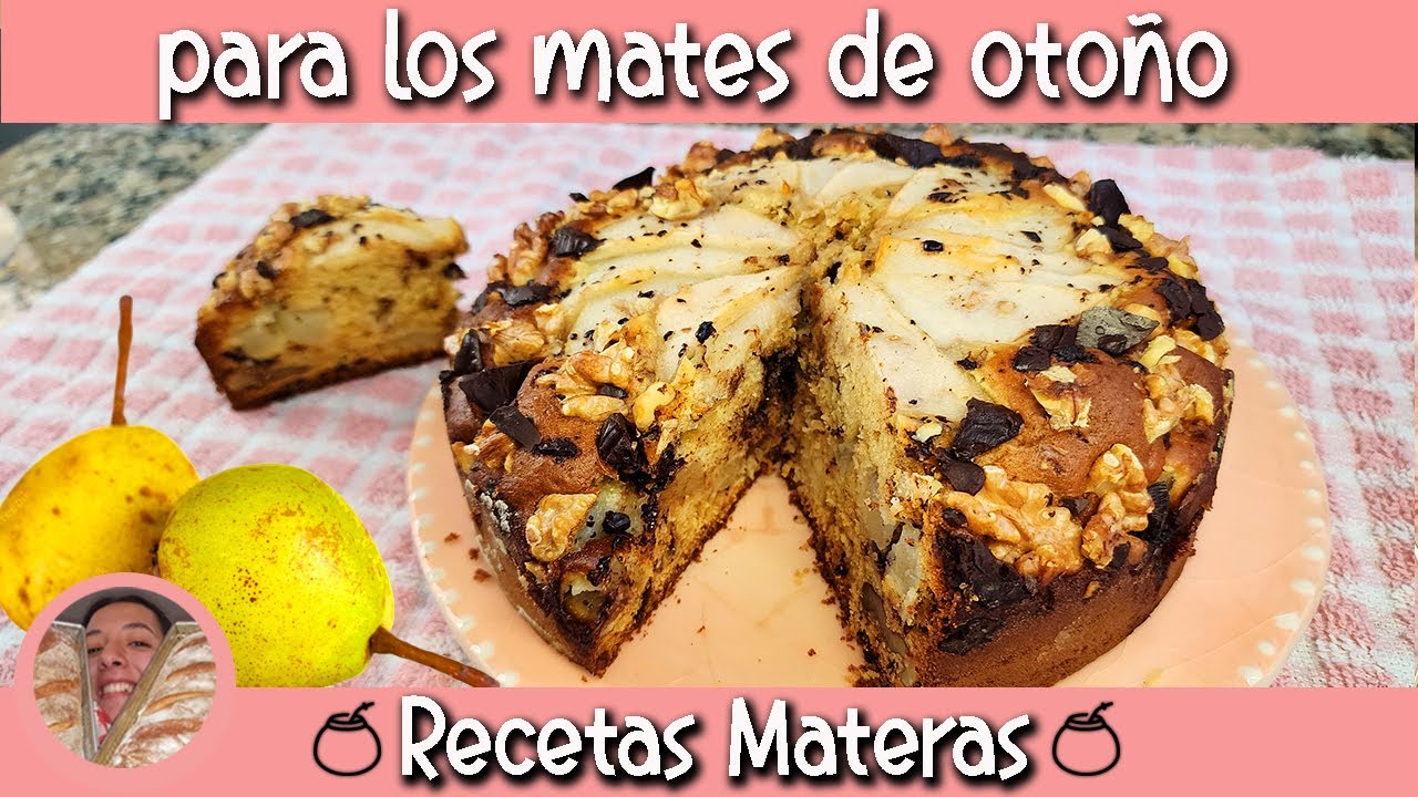 Torta de pera nuez y chocolate | SIN MANTECA