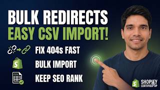 How to Bulk Import 301 Redirects in Shopify Using CSV (Step-by-Step)