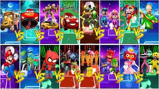 Tiles Hop  Bumblebee vs Mater Vs His Sister vs Super Mutants vs Lightning McQueen #tileshop