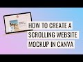   easy scrolling website mockup  canva tutorial