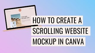 💻  Easy SCROLLING Website Mockup ⚡️ Canva Tutorial Wealth