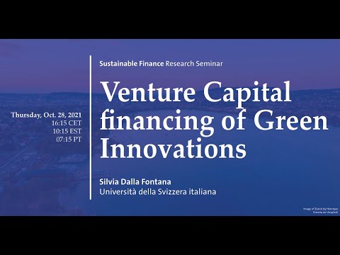 Silvia Dalla Fontana: Venture Capital financing of Green Innovations