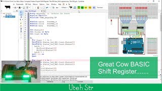 Great Cow BASIC | Control 16 LEDs Using Two 74HC595 Shift Registers