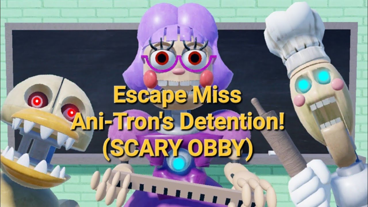 Escape Miss Ani-Tron's Detention! (SCARY OBBY) | Walkthrough | Ruby ...