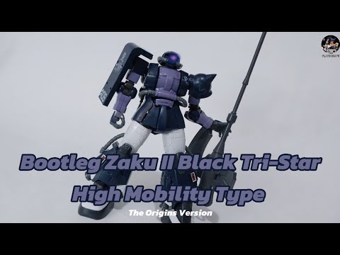 Bootleg HG 1/144 Zaku II High Mobility Type Black Tri-Stars