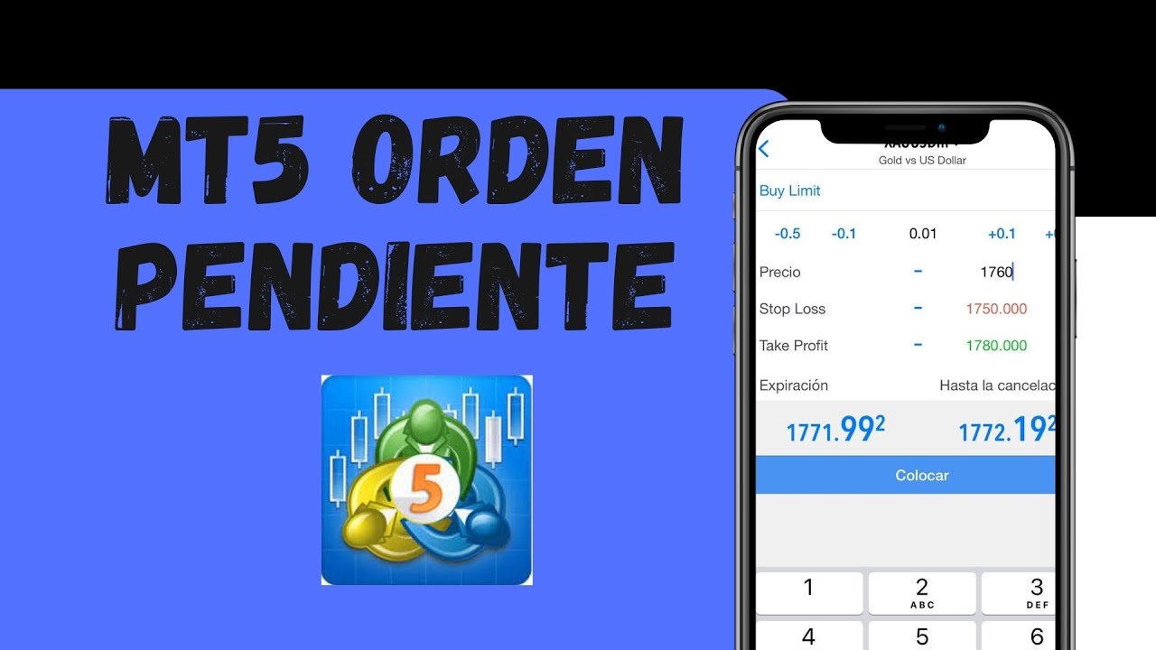 COMO COLOCAR UNA ORDEN PENDIENTE EN MT5 - YouTube