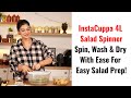 "How to Use the InstaCuppa 4L Salad Spinner – Quick and Easy Salad Prep!"