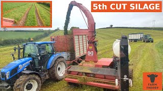SILAGE on VERY WET fields!  | 285HP on a TRAILED harvester | 5th cut in October SUCKS...