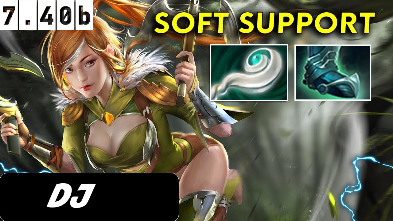 DJ Windranger Soft Support - Dota 2 Patch 7.40b Pro Pub Gameplay