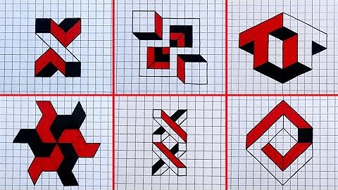 6 3D Illusion Drawings on Graph Paper #3ddrawing #3dillusion | Ashar 2M