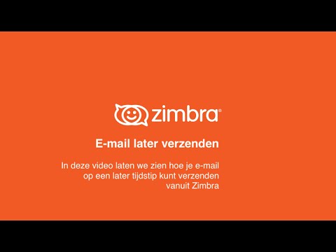 Zimbra Tips & Tricks - E-mail Later Verzenden