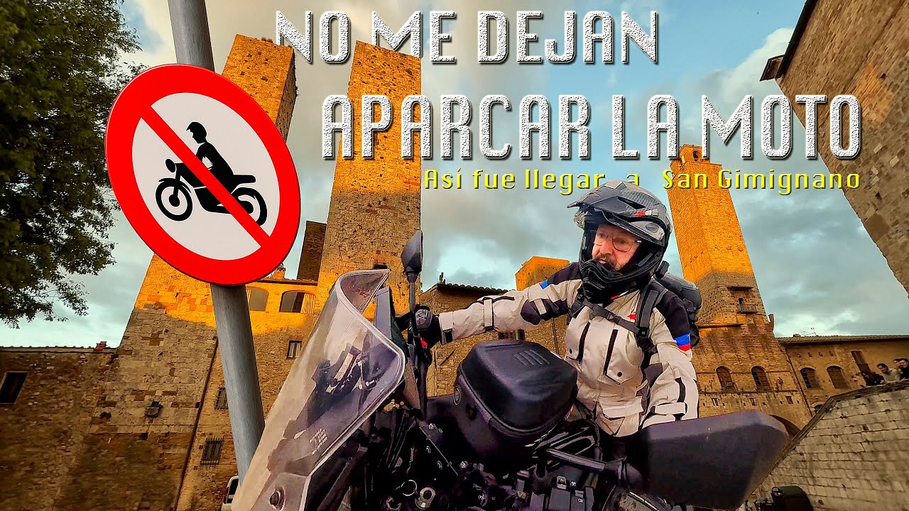 En moto a San Gimignano