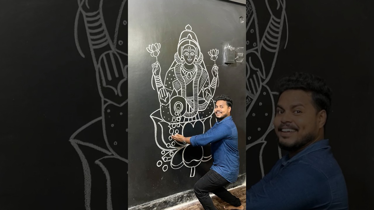 Easy Lakshmi Devi Drawing 