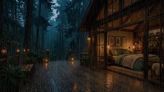 Peaceful Rain in the Forest Bedroom | Soft Piano with Soothing Ambience for Sleep screenshot 5