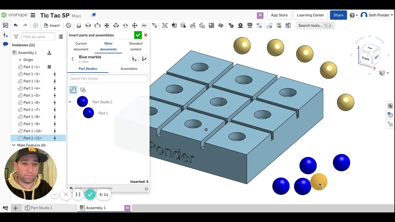 Design Tic Tac Toe with OnShape 