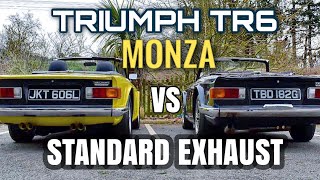 Triumph TR6 Monza Vs Standard Exhaust