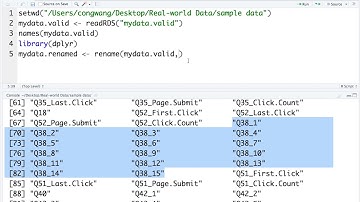 Renaming multiple variables in R