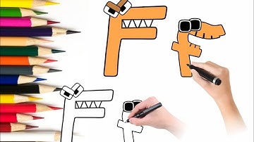 How to Draw Alphabet Lore - F l Easy drawing tutorial