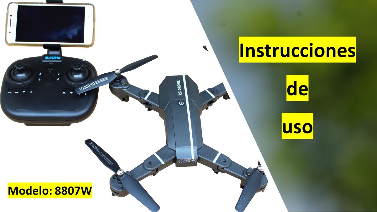 Instrucciones de uso Dron 8807W - YouTube
