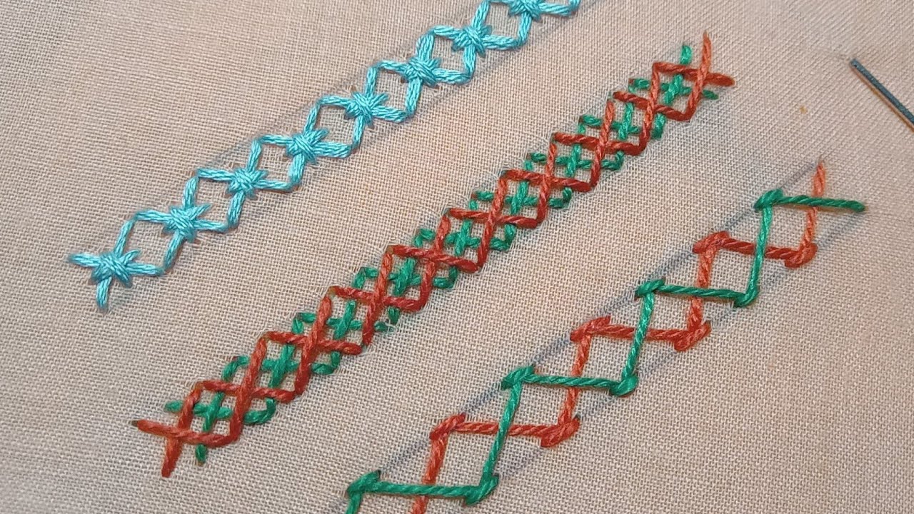 3 Basic stitches hand embroidery for beginners #class5 #basicstitches ...
