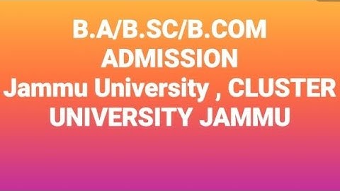 How to fill Cluster University Jammu Admission  Form || CUET UG ONLINE FORM #12TH BASE ONLINE FORM
